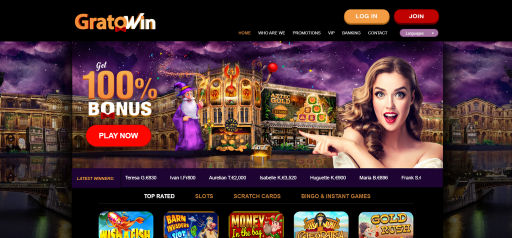 Recensione del casinò online GratoWin Recensione del casinò online GratoWin